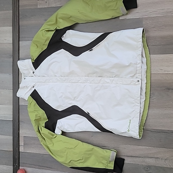 Columbia Green & Black Ski Coat Size Large Nice & Thick - Picture 2 of 9